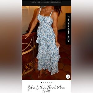 Selfie Leslie Blue Sundress for Wedding Guest